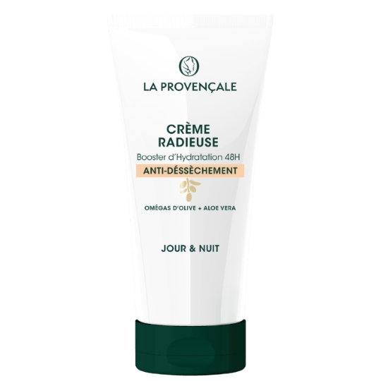 Crème Hydratante Visage Jour et Nuit Peau Sèche Aloe Vera et Omégas d'Olive Bio Radieuse LA PROVENCALE BIO