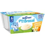 Dessert lacté bébé dès 6 mois Abricot Vanille Sans Sucres Ajoutés P'tit Brassé NESTLE