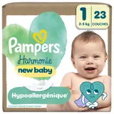 Couches Bébé Hypoallergénique 2-5kg Taille 1 Harmonie New Baby PAMPERS