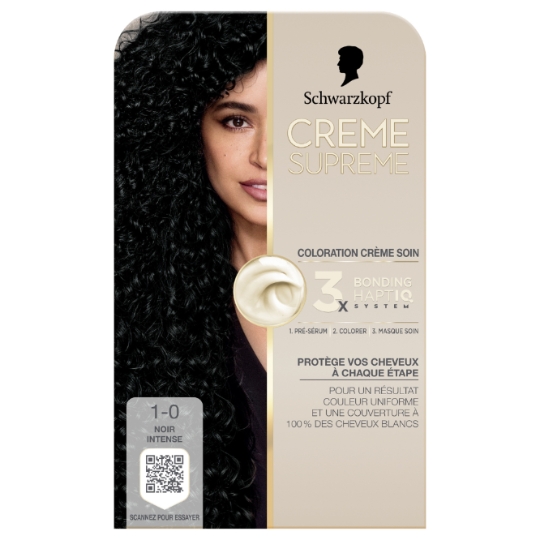 Coloration 1-0 Noir Intense Triple Soin Crème Supreme SCHWARZKOPF
