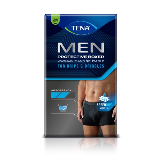 Boxer Incontinence Homme  Protection Lavable et réutilisable L  TENA