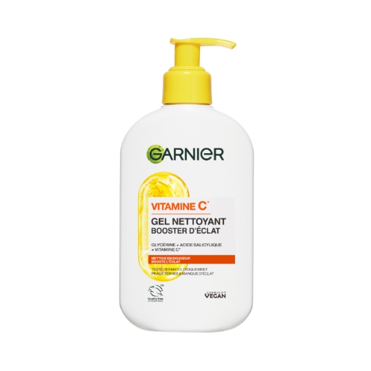 Gel Nettoyant Visage Booster d'Éclat Hydratant Vitamine C GARNIER