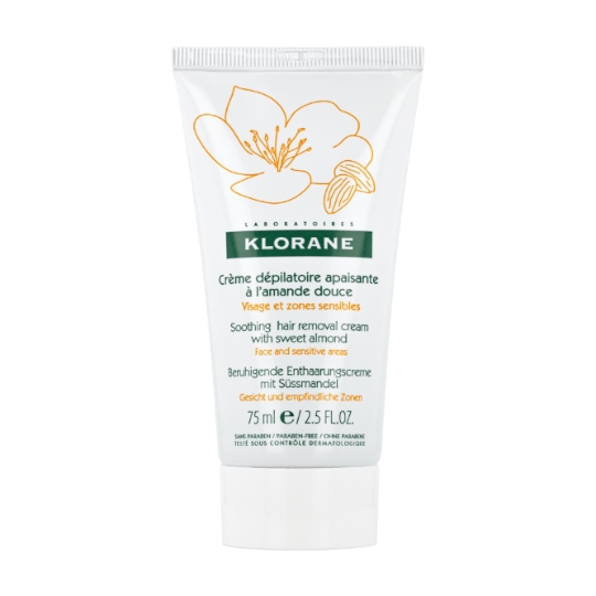 Crème Dépilatoire Visage et Zones Sensibles Apaisante Amande Douce KLORANE