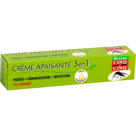 Crème Apaisante Piqûres Démangeaisons Irritations Natura 3 en 1 CINQ SUR CINQ