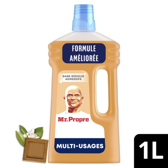 Nettoyant Ménager Dégraissant Elimine Les Odeurs Savon Noir Fleurs D'Oranger MR PROPRE