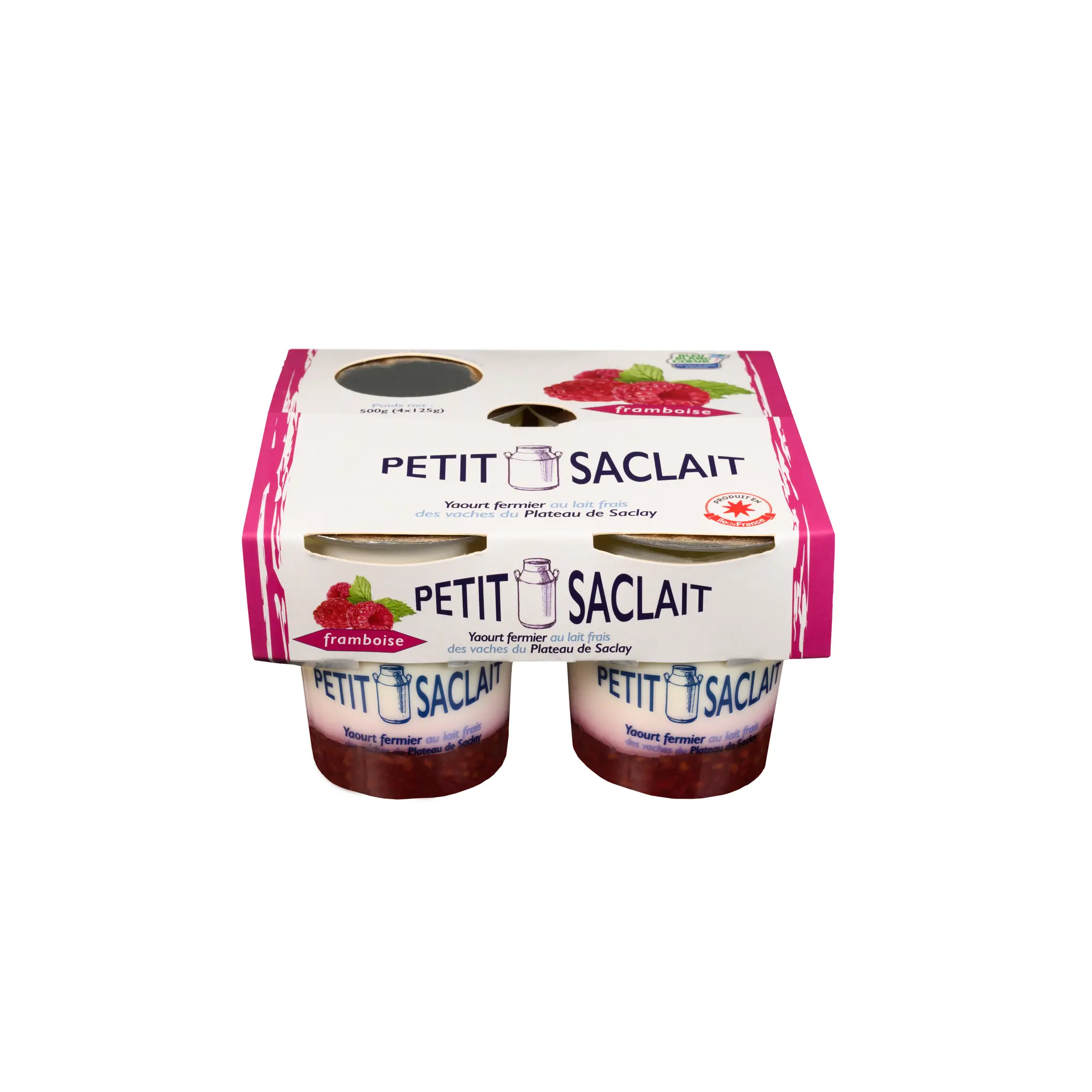 PETIT SACLAIT Yaourt fermier sur lit de framboise