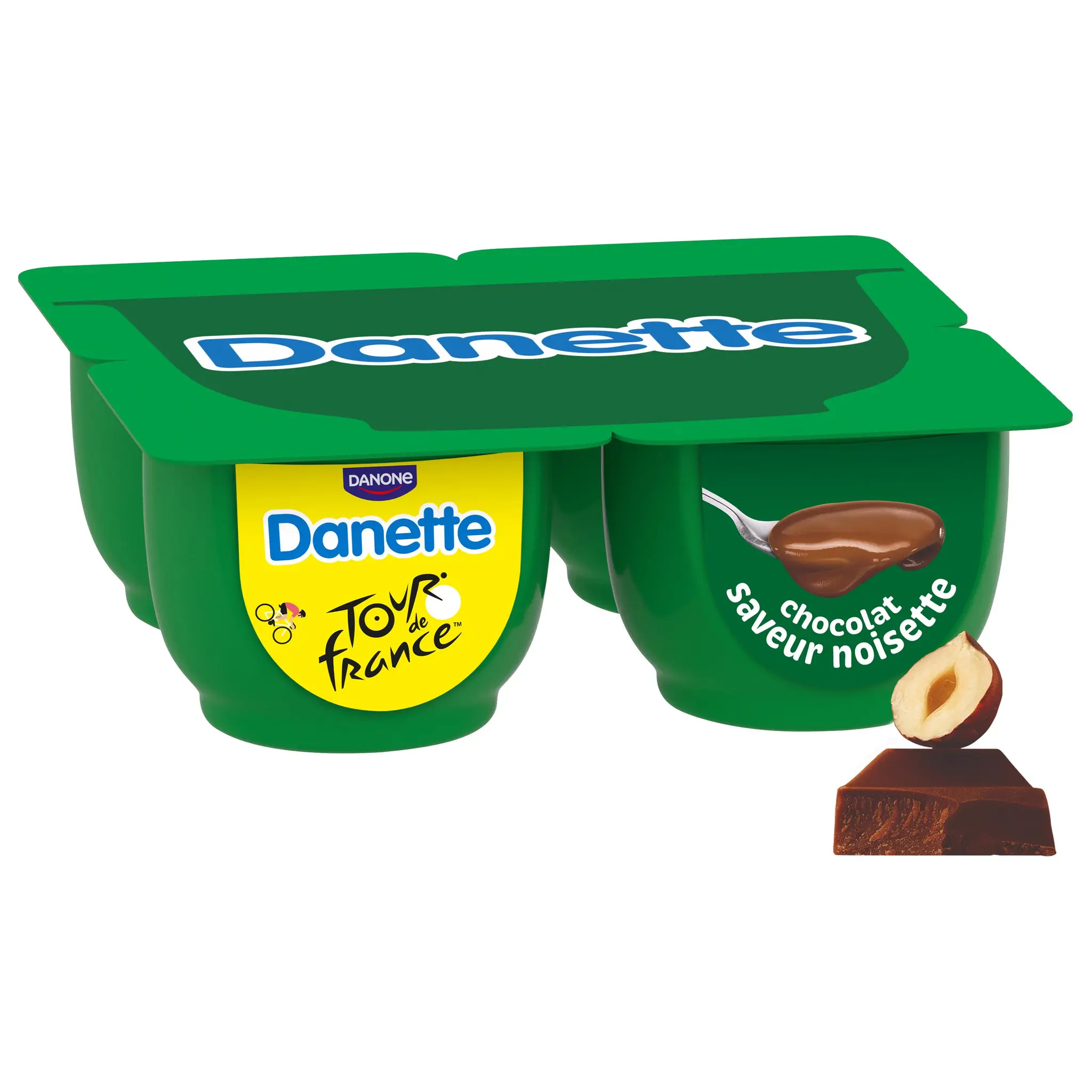 DANETTE Crème dessert chocolat saveur noisette