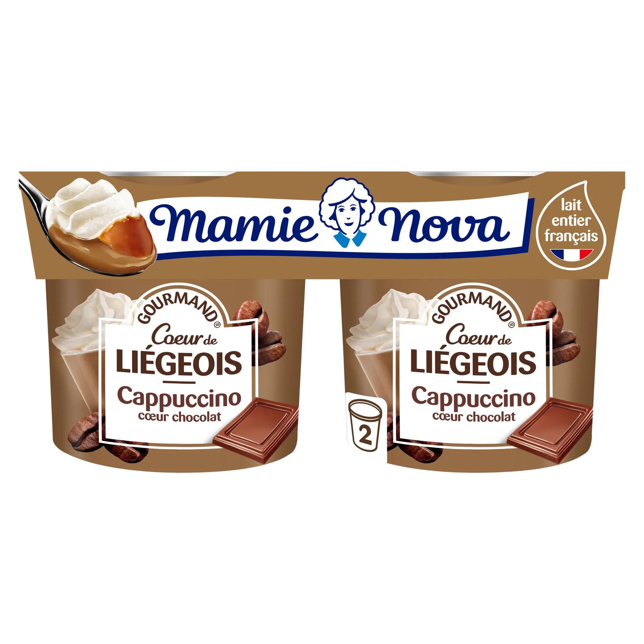 MAMIE NOVA Gourmand Coeur de liégeois aromatisé cappuccino coeur chocolat