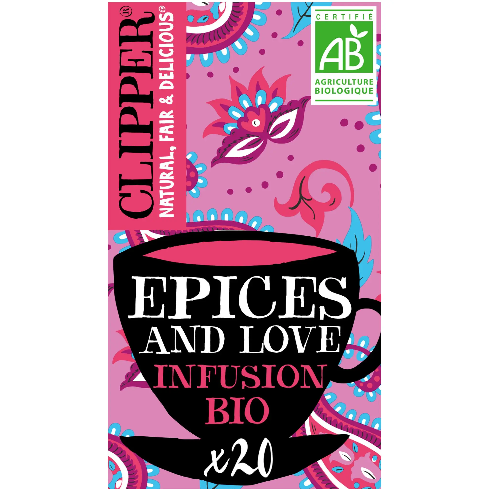 CLIPPER Infusion Epices And Love bio aux notes de cannelle et gingembre