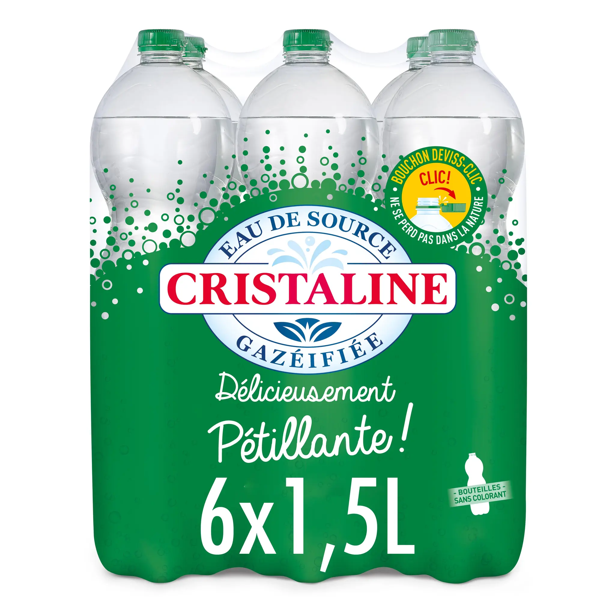 CRISTALINE Eau de source gazeuse