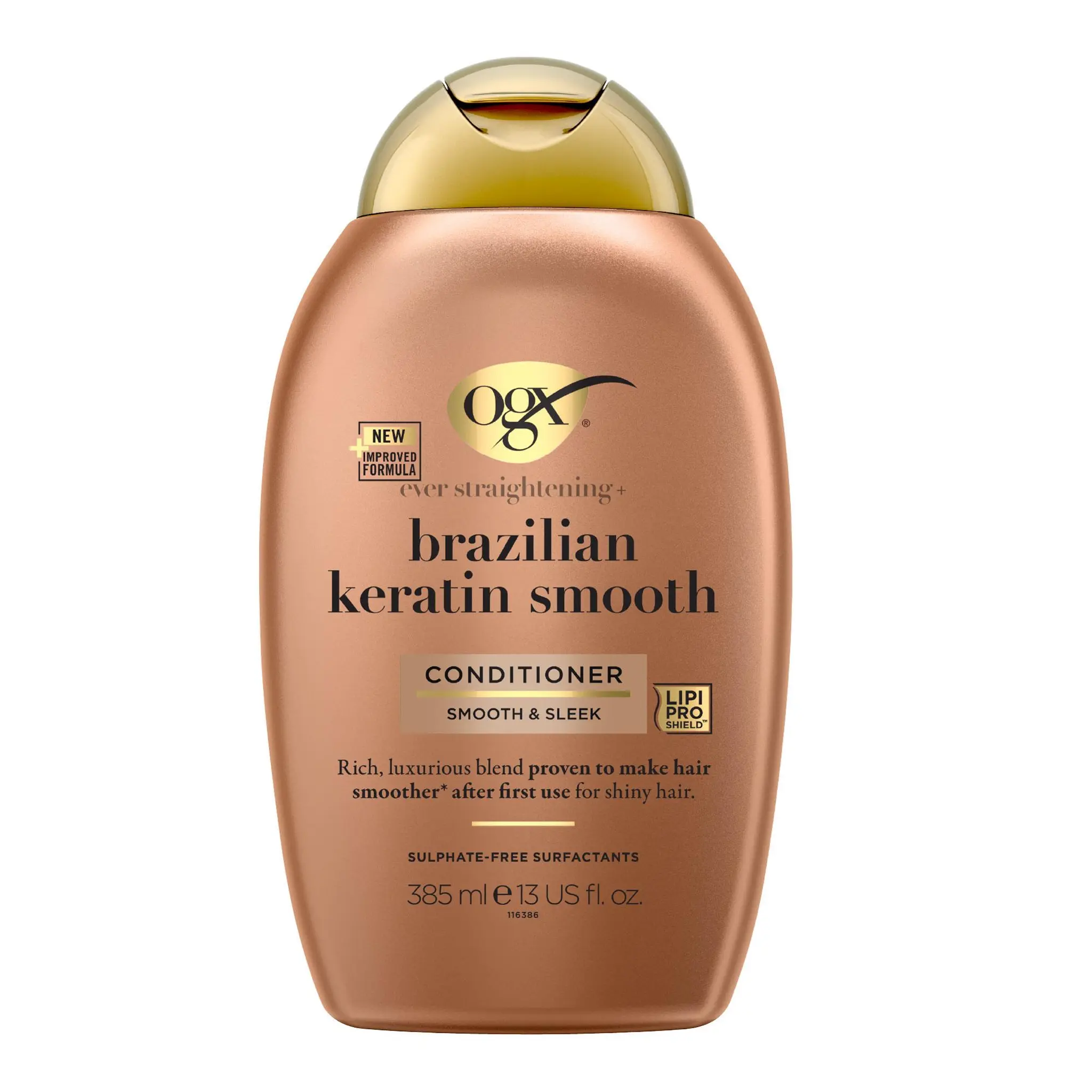 OGX Après-shampoing lissant à la kératine brésilienne sans sulfate