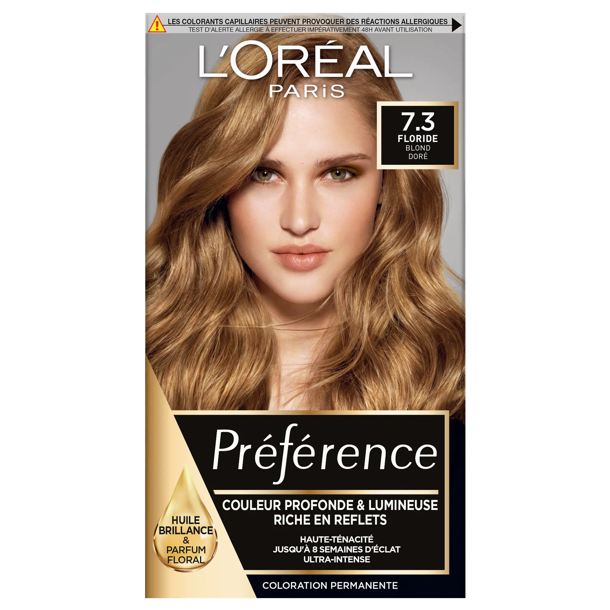 L'OREAL Préférence coloration permanente 7.3 floride blond doré