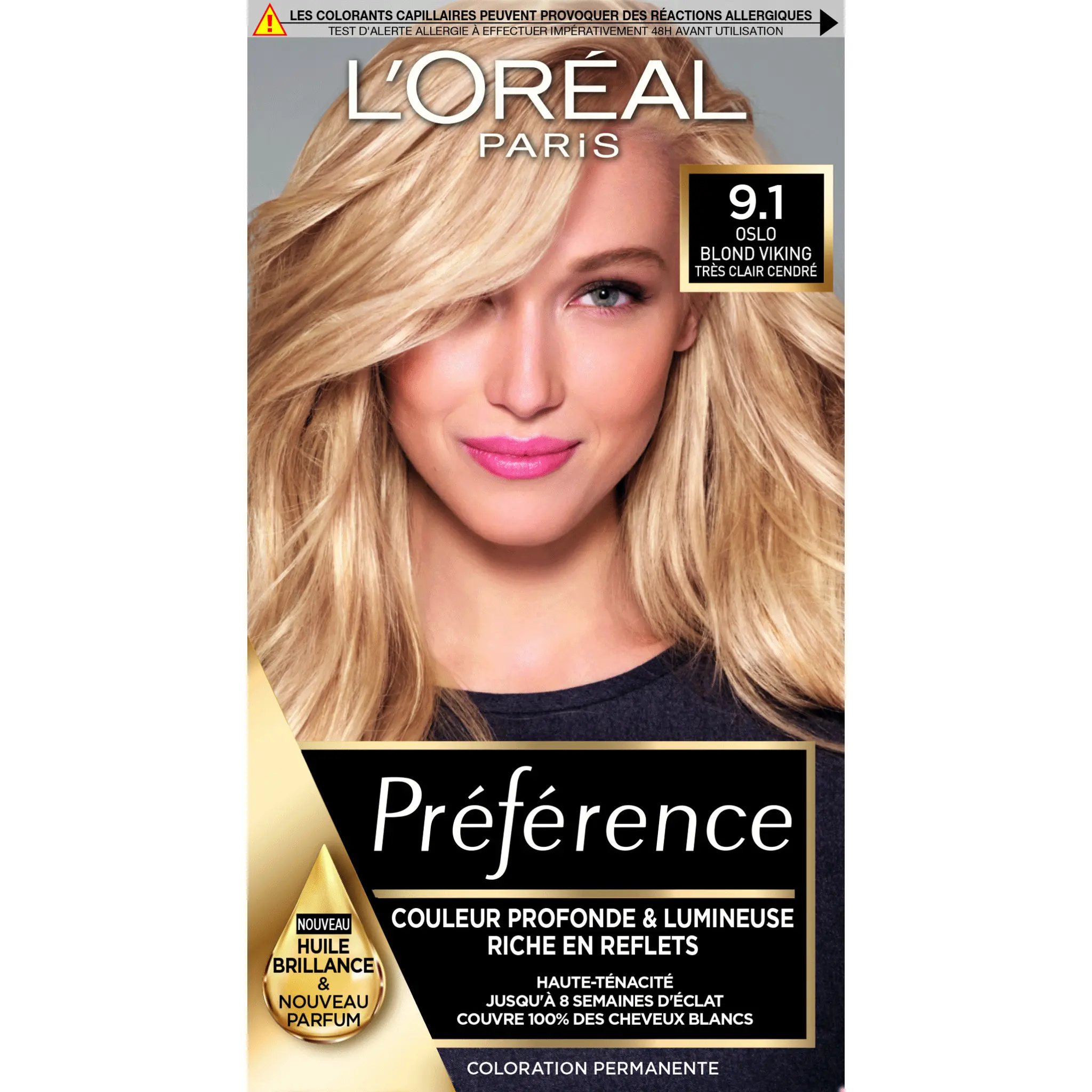L'OREAL Préférence coloration 9.1 Oslo blond très clair cendré