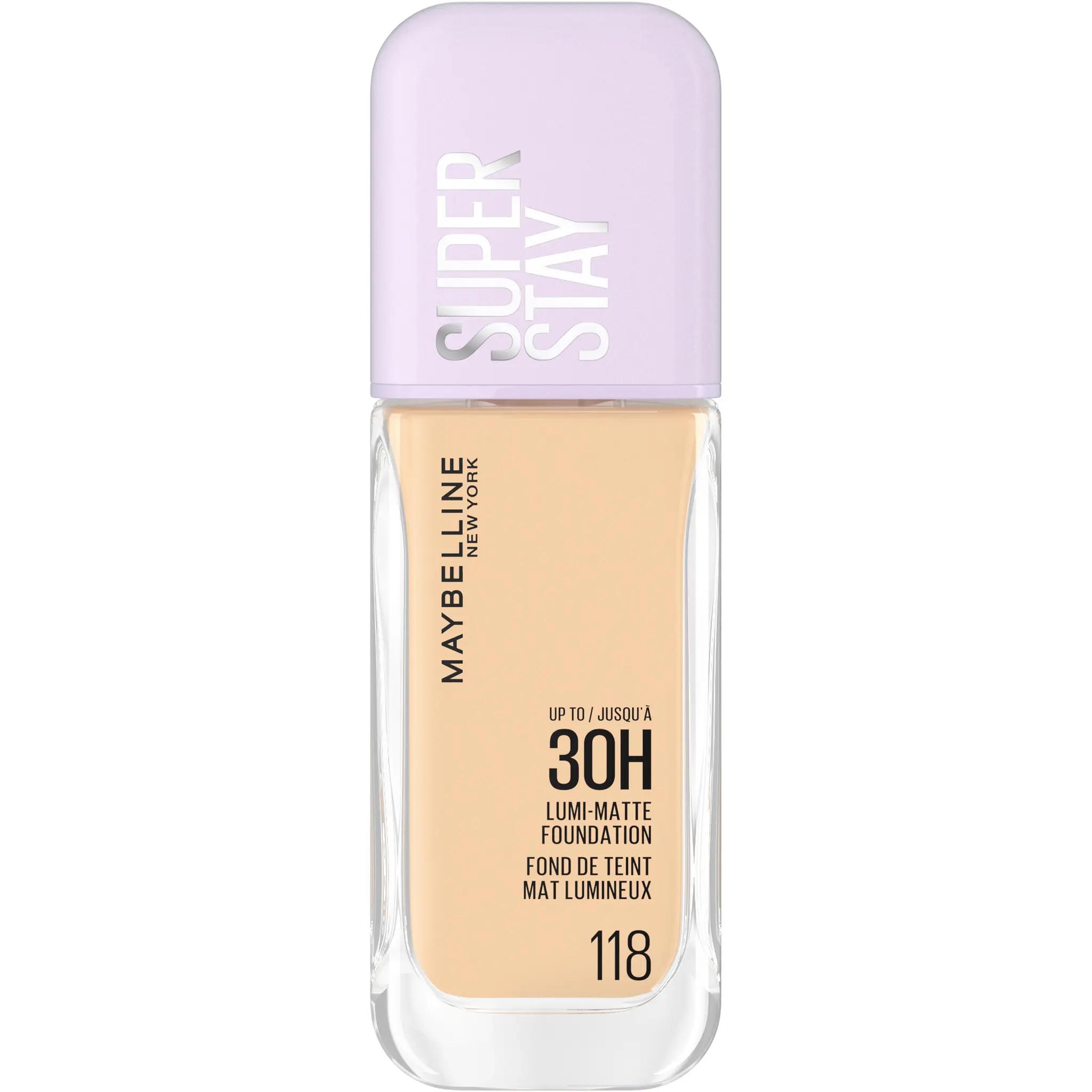 MAYBELLINE Superstay Fond de teint liquide mat lumineux 30H 118