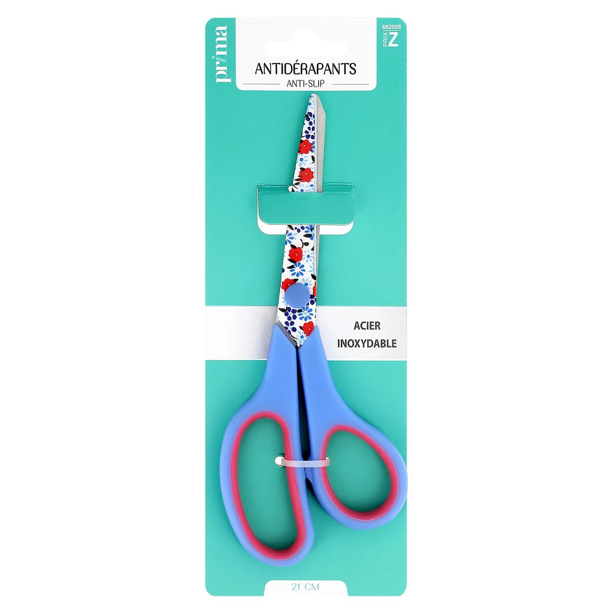 PRIMA Ciseaux fantaisies antidérapants acier inoxydable 21cm