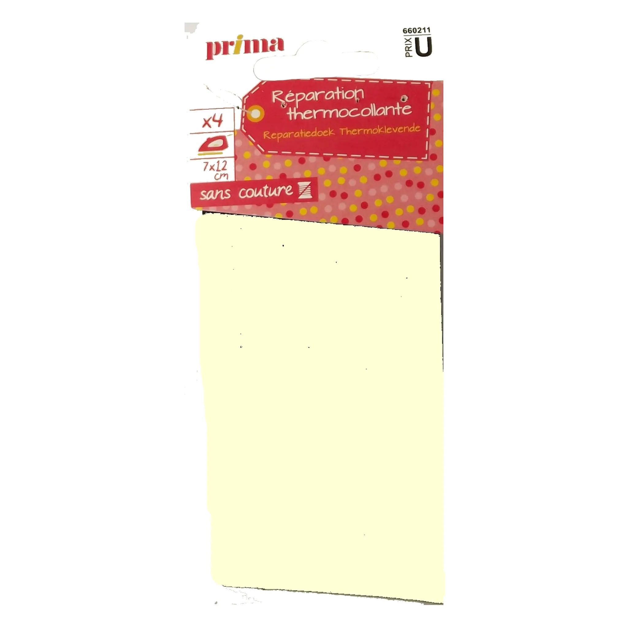 PRIMA Tissu thermo blanc 12x45cm
