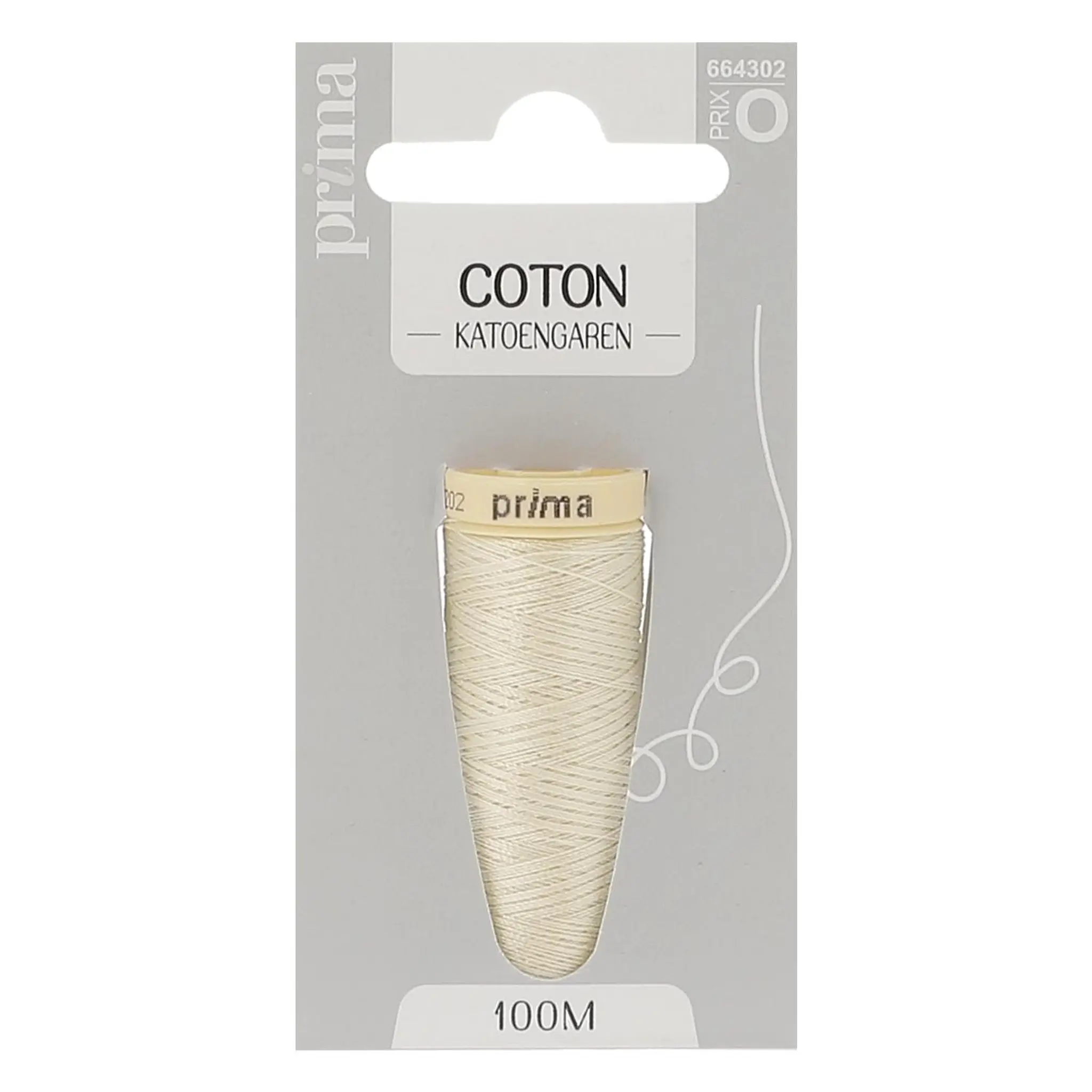 PRIMA Fil coton moyen écru 100m