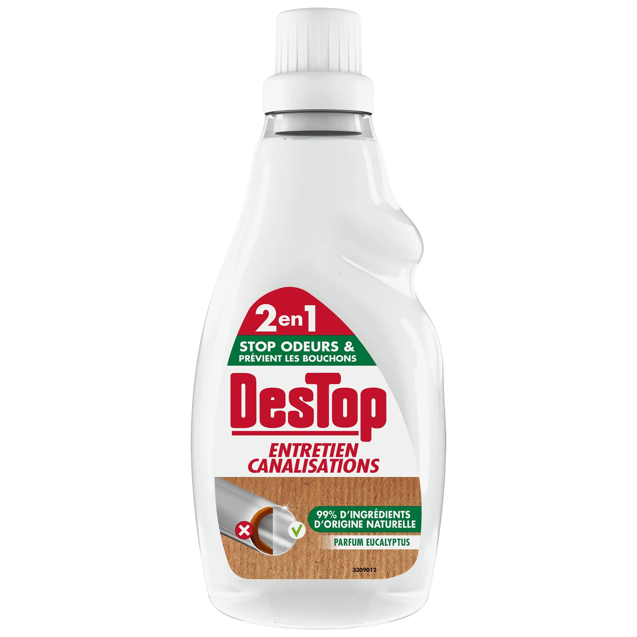 DESTOP Gel entretien canalisations écologique au vinaigre blanc