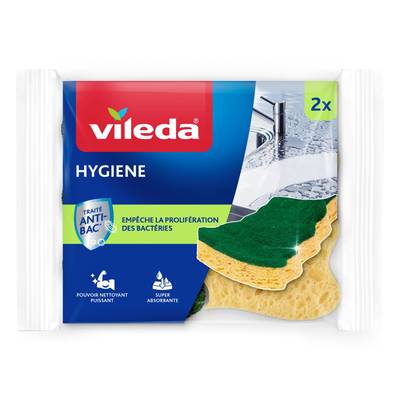 Vileda Eponge végatale Hygiène, 2 pièces