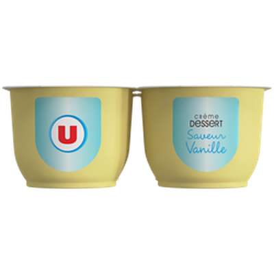 Crème dessert saveur vanille, U (4 x 125 g)