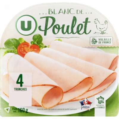 Blanc de poulet, U (4 tranches, 160 g)