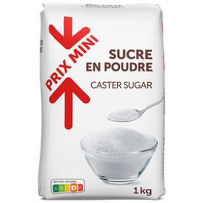 Sucre blanc en poudre, Prix Mini (1 kg)