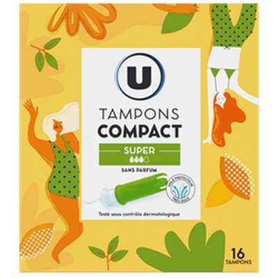 Tampons compact super avec applicateur, U (X16)