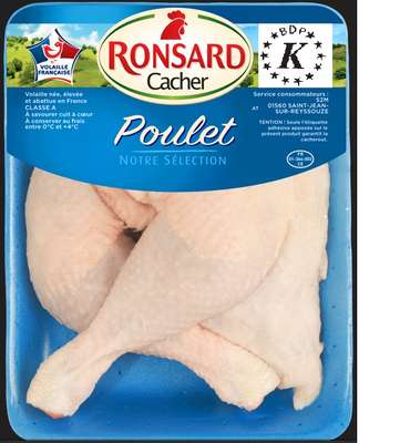 Cuisses de poulet déjointées, Ronsard Cacher (x 3, environ 800g - 900g)