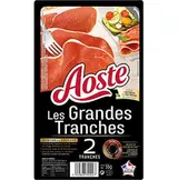 Jambon cru Les Grandes Tranches sans conservateur, Aoste (2 tranches, 55 g)