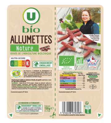 Allumettes nature BIO VPF, U (2 x 75 g)
