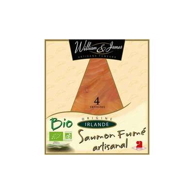 Saumon fumé irlandais BIO, William et James (4 tranches, 100 g)