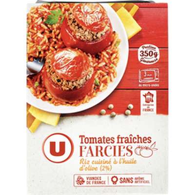 Tomates farcies et riz cuisiné, U (350 g)