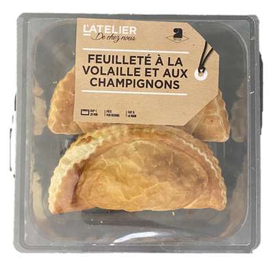 Feuilletés volaille aux champignons (x 2, 300 g)
