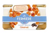 Yaourts brassés sur lit de caramel, La Fermière (2 x 160 g)