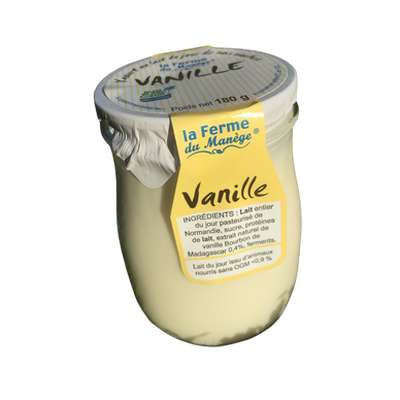 Yaourt entier brassé au lait du jour vanille, La Ferme du Manège (180 g)