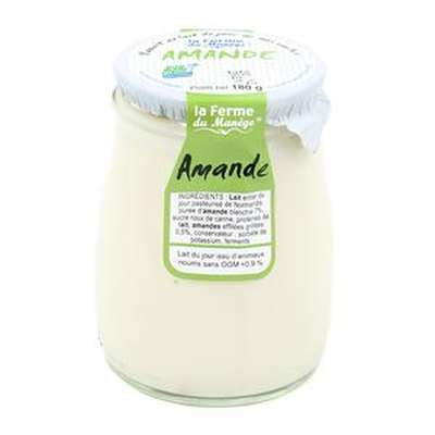 Yaourt entier au lait du jour amande, La Ferme du Manège (180 g)