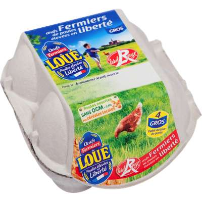 Oeufs gros Label Rouge, Loué (x 4)