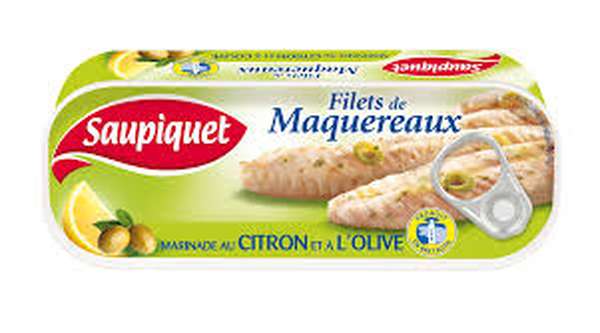 Filets de maquereaux au citron et à l'olive, Saupiquet (176 g)