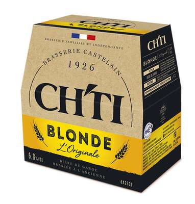 Pack de bière blonde 6.8°, Ch'ti (6 x 25 cl)