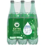 Pack d'eau minérale gazeuse extra pétillante, U (6 x 1 L)