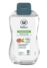 Gel douche vivifiant pamplemousse et thé vert, U BIO (250 ml)