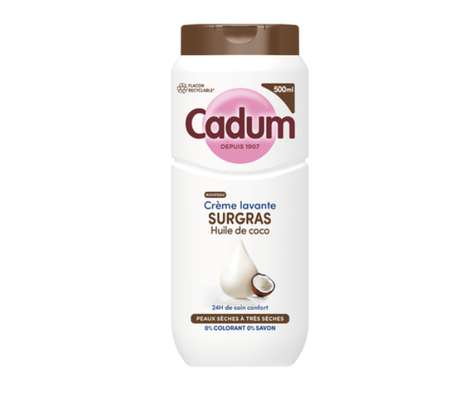 Crème lavante surgras - Huile de coco, Cadum (500 ml)