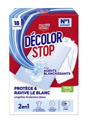 Decolor Stop ravive le blanc, Eau écarlate (x 18)