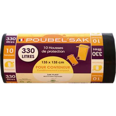Sac Poubelle Noir, Poubel'Sak (10 x 330 L)