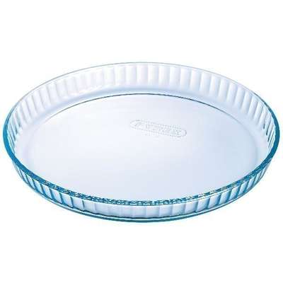 Moule à tarte en verre, Pyrex (30 cm)