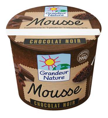 Mousse au chocolat noir BIO, Grandeur Nature (100 g)