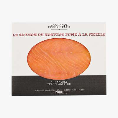 Saumon de Norvège fumé à la ficelle, La Grande Epicerie de Paris (x 4 tranches, 200 g)