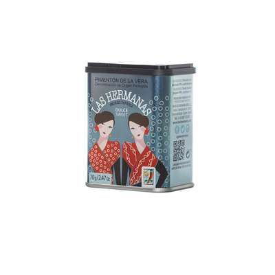 Pimenton/paprika de la vera Santo Domingo doux et fumé, Las Hermanas (70 g)