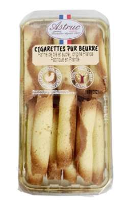 Cigarette pur beurre, Astruc Pâtisserie (x 17, 150 g)