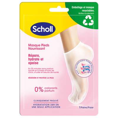 Masque pour les pieds très hydratant, Scholl (1 paire)